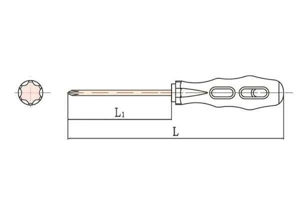 Отвертка Torx искробезопасная