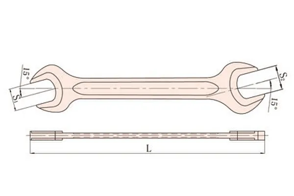 Ключ рожковый двусторонний искробезопасный DIN 895